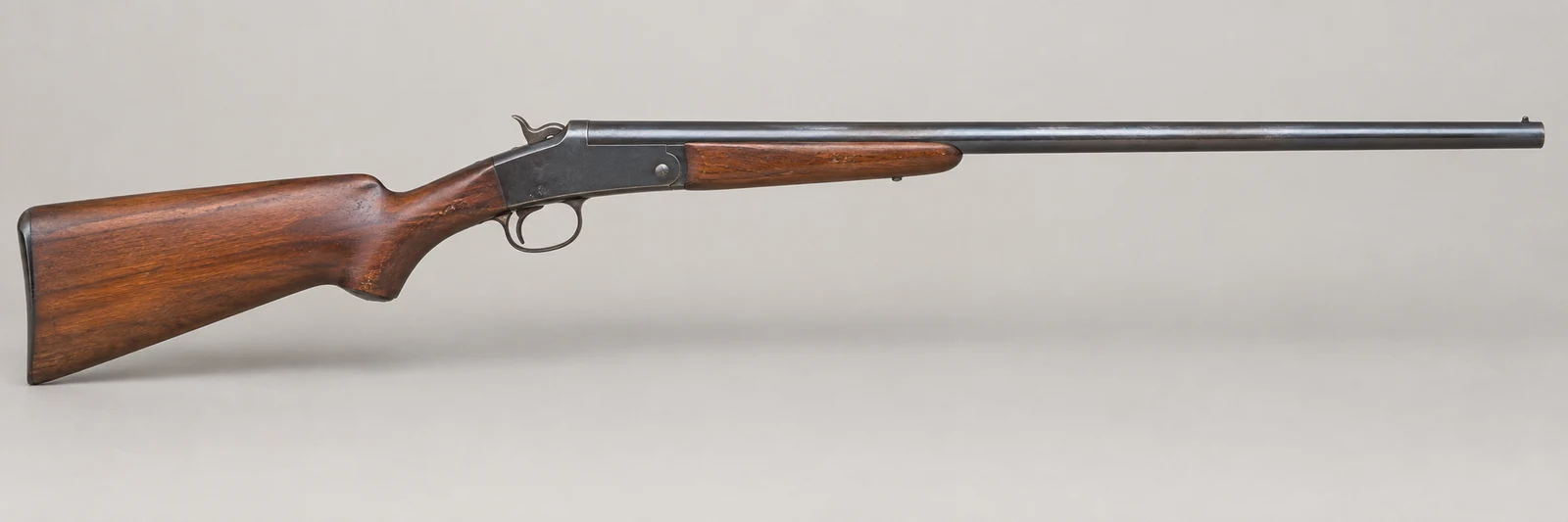 AI-generated illustration of Winchester Model 20, side profile on a light gray background.