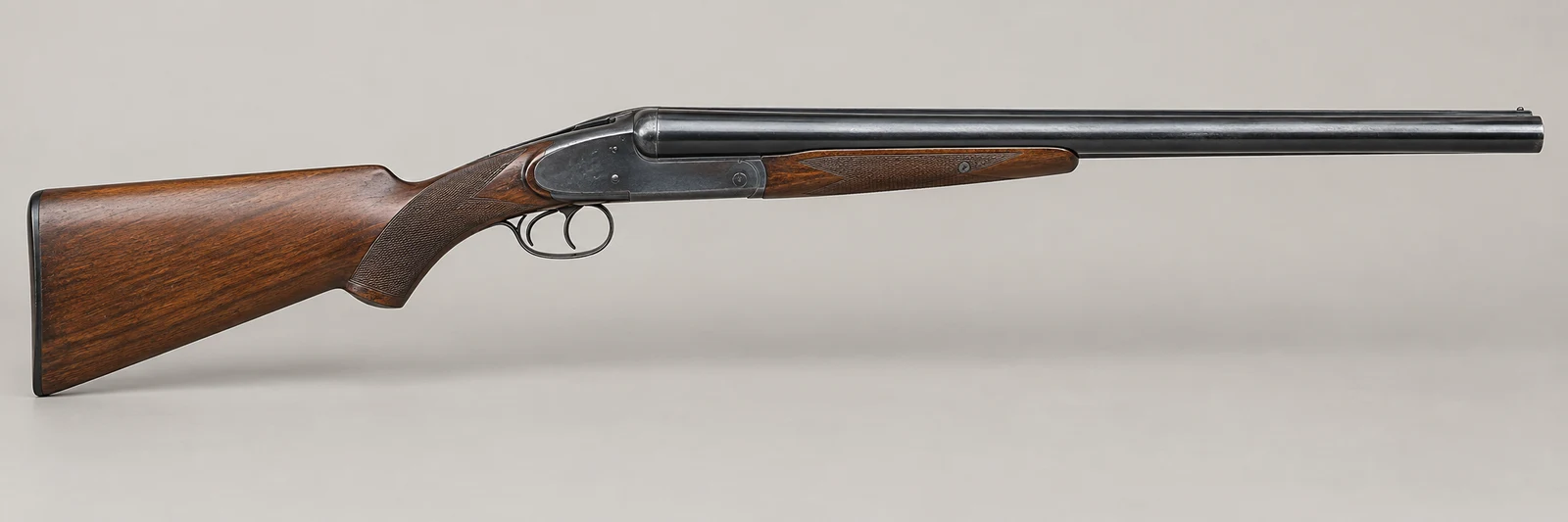 AI-generated illustration of Winchester Model 24, side profile on a light gray background.
