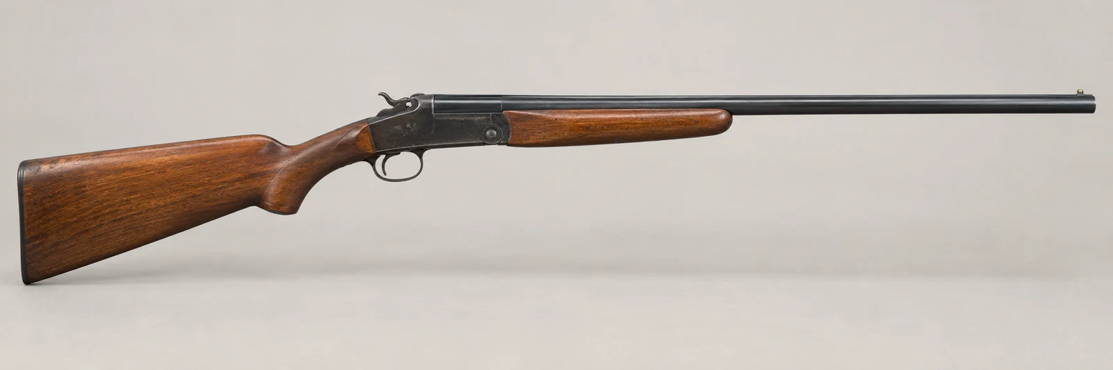 AI-generated illustration of Winchester Model 370, side profile on a light gray background.
