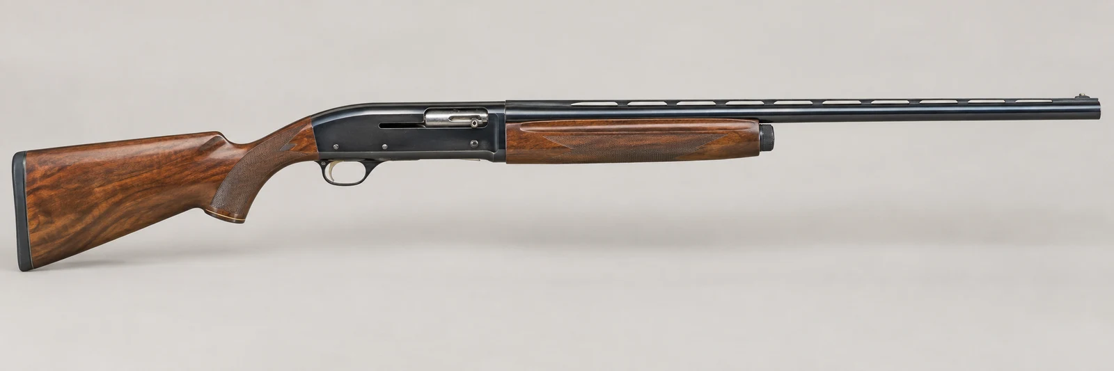 AI-generated illustration of Winchester Super X Model 1, side profile on a light gray background.